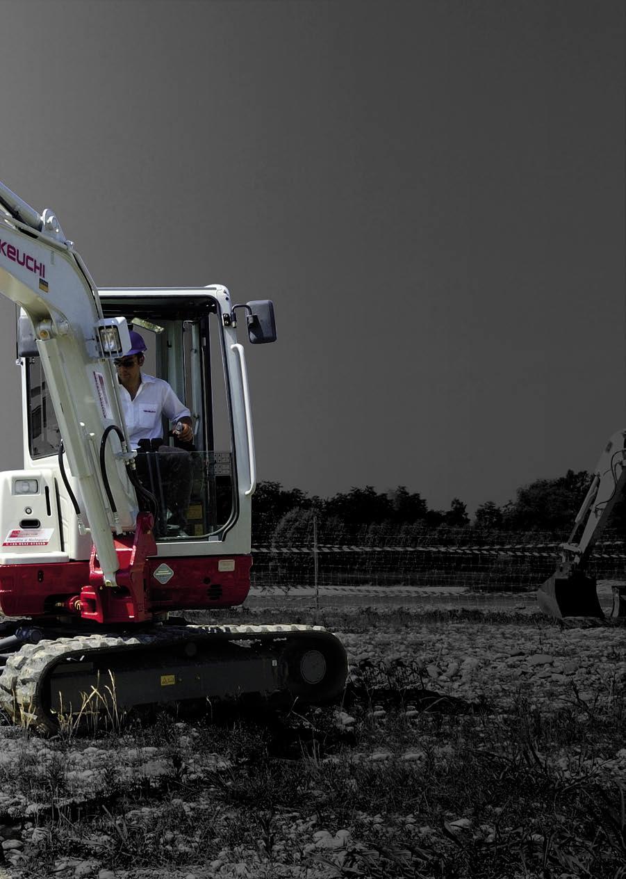 Convenzionali Takeuchi nel 1971 è stata la prima azienda al mondo ad introdurre sul mercato il miniescavatore con brandeggio, torretta girevole, cabinato.