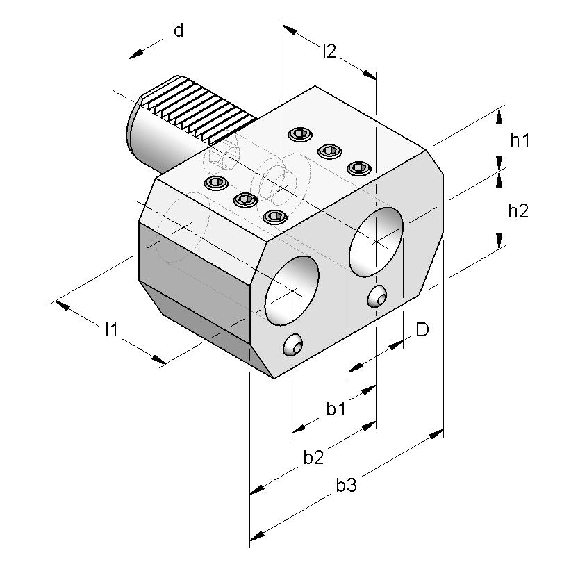 PORTABARENI DOPPI DESTRI DOUBLE BORING BAR OLDERS - RIGT AND ES 7 h2 D D h2 ES 7 - x ES 7 - x ES 7 - x ES 7 - x