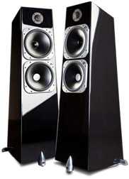 passivo, 3 vie, 200W, LxPxH cm 29,8x39,1x100,3, griglia diffusore da pavimento con doppio woofer, 3 vie, 300W,