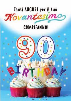 Biglietti tutte le eta da 20 a 90 anni su carta olografica buon compleanno con glitter iridescente LK 110 ti auguro un compleanno indimenticabile LK 111 sei negli enta ma sei sempre uno splendore!