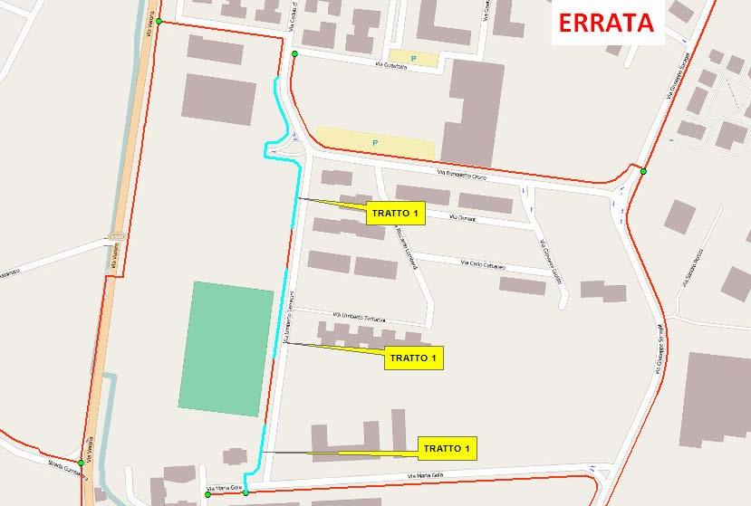 Da nodo a nodo un Percorso Ciclabile insiste su uno o più tratti (fig.