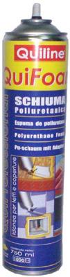 Indicata per fissare, isolare, sigillare. Bombola aerosol ad estrusione con speciale pistola. 250402-00200 bomboletta ml. 200 36 250402-00400 bomboletta ml.