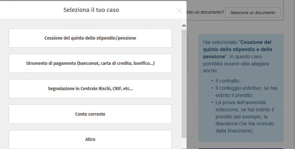 15 Ricordati che non sarà possibile trasmettere documentazione contenente dati sensibili o giudiziari (previsti dall art. 4 D.Lgs.196/2003) tramite il Portale ABF.