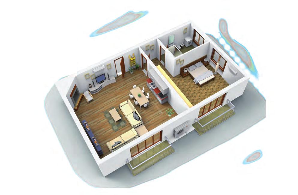 MXZ-DM SERIE MXZ - MULTISPLIT DA 2 A 3 PORTE - DC Inverter/Pompa di calore 1 DC Inverter Il sistema Inverter è un dispositivo elettronico che consente di variare in modo efficiente la velocità del