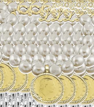 Perle barocche naturali bianche, di elevata qualità e lucentezza, ospitano un