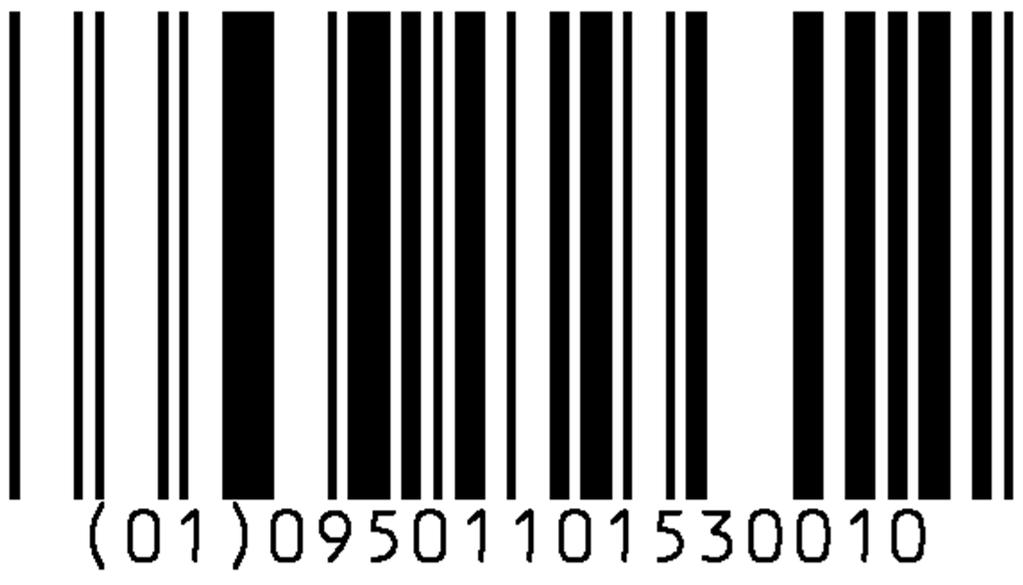 Il GS1 DataBar non richiede una Quiet Zone (margini). 5.5.2.1.1 GS1 DataBar Omnidirectional Il simbolo a barre GS1 DataBar Omnidirectional consente la lettura omnidirezionale tramite scanner (punti di vendita della GDO).