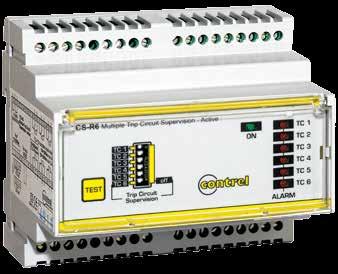TCS-A5 MUDULO TCS-R6 DIPOSITIVI PER IL CTROLLO PERMANENTE DI CIRCUITI DI SICUREZZA, C ATTIVATORE PER APERTURA EMERGENZA INTERRUTTORE C BOBINA A LANCIO DI CORRENTE E PULSANTI O CTATTI NORMALMENTE