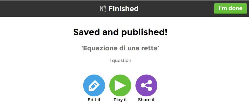 Preparare test -Kahoot Clic su