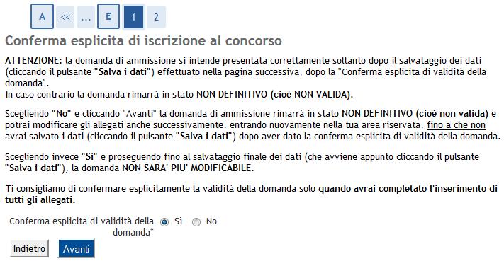 12 Fig. 13 Riepilogo dei titoli inseriti Per facilitare la consultazione degli allegati da parte della Commissione, ti consigliamo di utilizzare formati file diffusi come PDF o RTF.