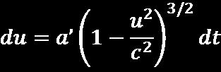 Usando la formula di dilatazione del tempo dt =