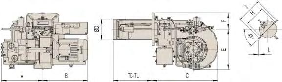 SERIE FNL - FNDL Monostadio da 57 a 284 kw / 1 stage from 57 up to 284 kw MONOSTADIO di olio combustibile fluido 1 STAGE for fluid heavy oil MONOSTADIO di olio combustibile denso 1 STAGE for dense