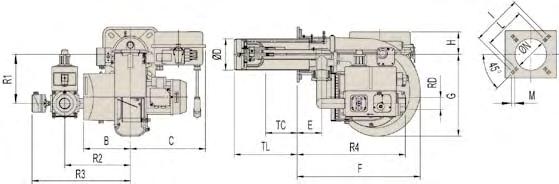 SERIE XP Monostadio da 232 a 522 kw / 1 stage from 232 up to 522 kw MONOSTADIO 1 STAGE kcal/h kw GAS XP 60 * 200.000 450.