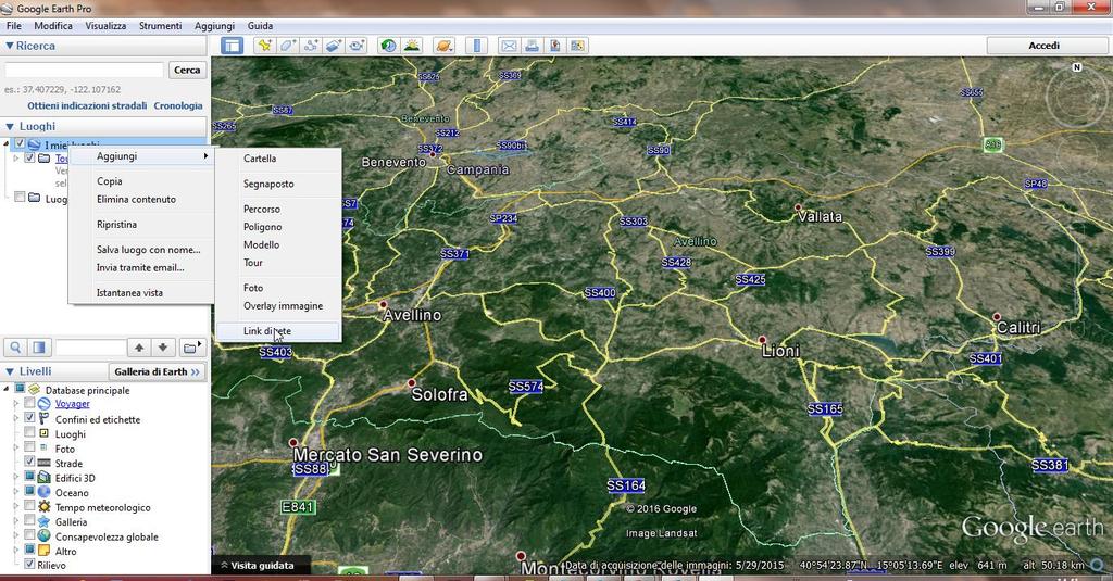 Servizi WMS con Google Earth 57 Possiamo consultare i