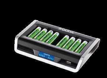 111 LCD Universal Charger Tipo 57678 PORTABLE POWER RICARICABILI ALCALINE t Carica batterie AA/AAA/C/D/9 V t Display blu LCD