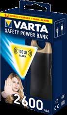 PORTABLE POWER ASSORTIMENTO 2017 Safety Power Bank 2600 Tipo 57964 t Fino a 1 carica completa di un cellulare di ultima