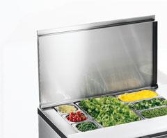 SRK SRK 702 Saladette refrigerate ventilate con unità, 2 porte, in acciaio inox AISI 304.