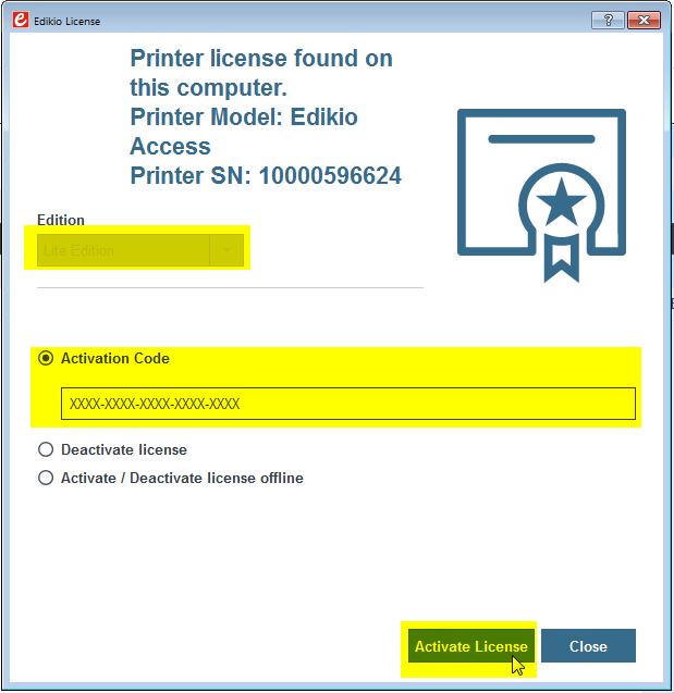 4. Fare clic sul pulsante "Attivare la licenza". - Dopo qualche secondo, viene visualizzata una nuova finestra che conferma l'attivazione della licenza.