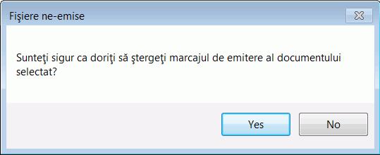 Cu butonul Emite puteţi marca detaliul şi salva data şi ora marcării (vizibilă în proprietăţile detaliului).