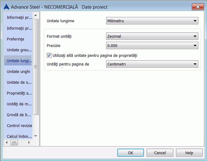 Figura 216: Informaţii despre proiect În pagina Informaţii proiect 2, pot fi introduse date suplimentare referitoare la constructor, proiectant, desenator, dată.