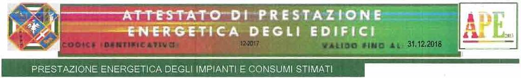 PRESTAZONE ENERGETCA DEGL MPANT E CONSUM STMAT La sezione riporta l'indice