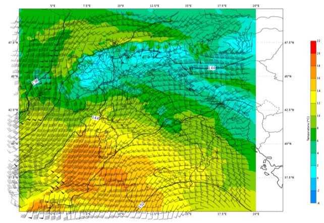 1. Evoluzione generale e zone interessate Nella giornata del 10 marzo l Italia è stata interessata da un campo di pressioni alte e livellate, per la presenza di un promontorio di origine africana,