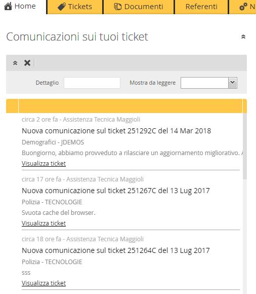 Attenzione, per tutti i casi di integrazione di una richiesta già esistente si prega di NON aprire MAI nuovi ticket, ma di intervenire con le comunicazioni su quelli già esistenti. 3.