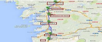 Percorso finale di 112 km. a piedi, 6 notti da Tui a Santiago in 5 tappe Itinerario A - Portoghese - Programma di viaggio : 1º giorno SANTIAGO DI COMPOSTELA/TUI Arrivo libero a Santiago de Compostela.