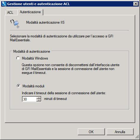 Schermata 141: Protezione IIS - scheda Autenticazione 4.