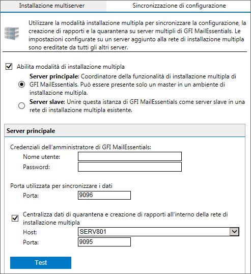 Schermata 155: Impostare un server principale 2. Selezionare l opzione Abilita modalità di installazione multipla e scegliere Server principale. 3.