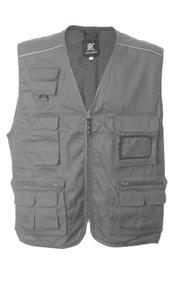 New Safari Jacket Multipockets in soft shell waistcoat 92% polyester- polyester/cotton Veste en