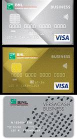 Carte CARTA DI CREDITO BNL BUSINESS La Carta di Credito BNL Business è la carta di credito emessa sul circuito Visa destinata alla clientela business, offre massima spendibilità e miglior controllo
