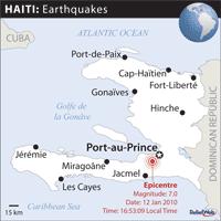 Il Paese è diviso in due arcidiocesi, Cap-Haitien e Port-au-Prince e otto diocesi, in ognuna delle quali è attiva la Caritas: Fort-Liberté, Hinche, Les Gonaïves, Port-de-Paix, Anse-à-Veau e