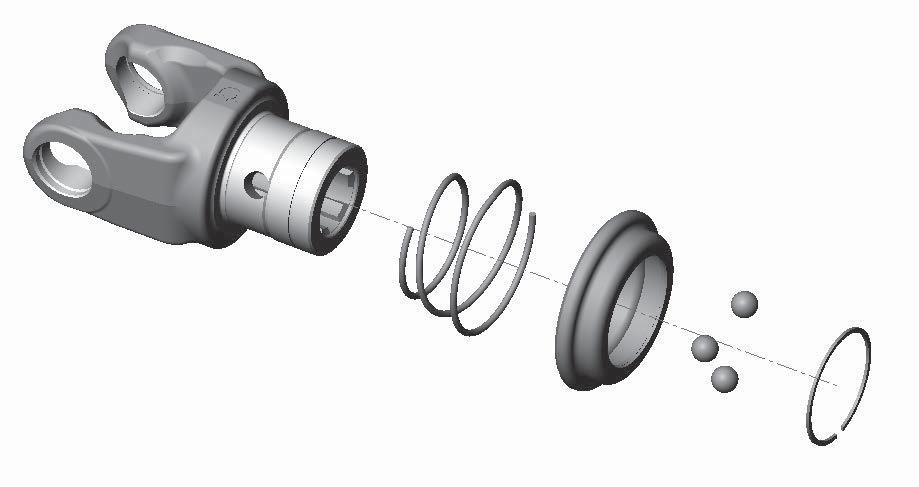 Forcelle e sistemi di fissaggio COLLARE A SFERE AUTOMATICO RTA 1 2 Rif Descrizione 1 Forcella 2 Kit collare a sfere automatico RTA TIPI DI COLLARE A SFERE AUTOMATICO A B Serie SFT Serie Global Serie