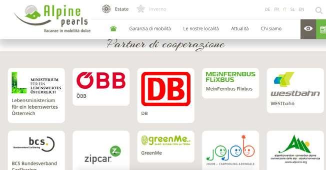 Mobility e carsharing provider: DB, ÖBB, SBB, MeinFernbus Flixbus,