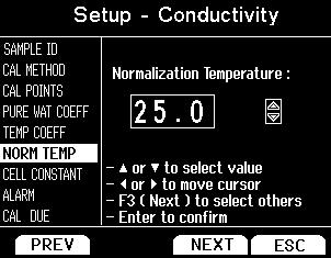 Coefficiente di temperatura (lineare) Modifica il coefficiente di compensazione della temperatura