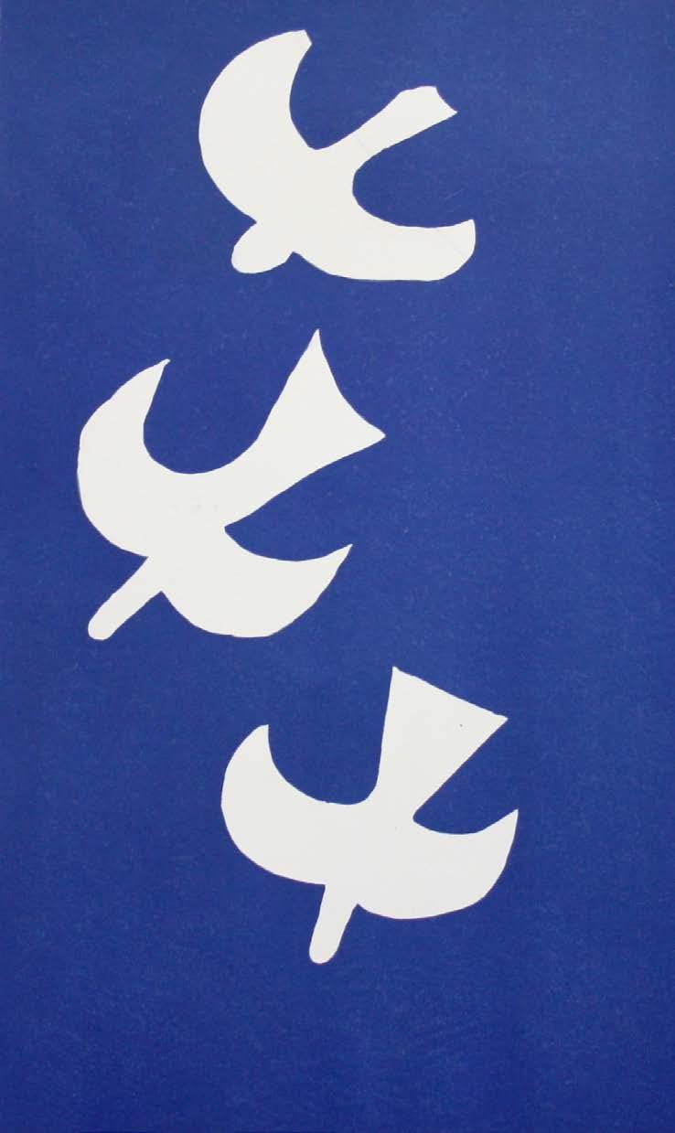 Georges Braque pag. 24 42.Trois oiseaux, 1955 Litografia a colori. Bibliografia: Verve. (mm. 330x200).