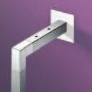 asolato bracket with glass top slotted tube mensole con appenderia per tubo asolato bracket