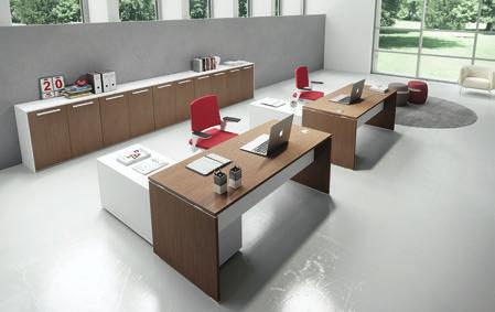 furnishing solutions: single ones, with desks integrated to