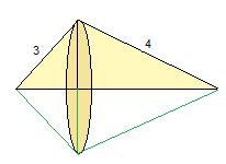 D Geometria solida Solidi compositi - 6 Un triangolo rettangolo, con i cateti di cm e 4 cm, ruota attorno all ipotenusa.