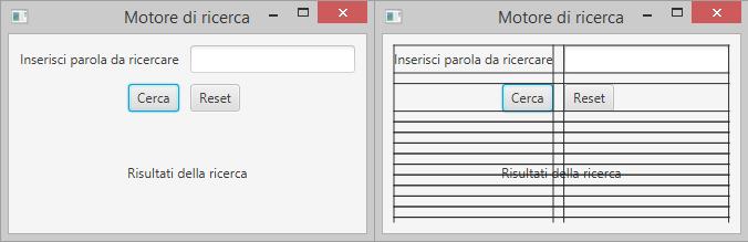 Interfacce grafiche: introduzione a JavaFX S.4.1.3 La classe GridPane Il GridPane è un pannello dove è possibile posizionare i vari componenti nelle celle di una griglia immaginaria.