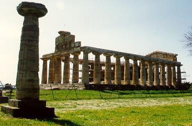 fondazione dal suolo rigido Tempio Dorico, Paestum Ha
