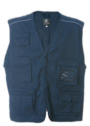 New Safari Gilet multitasche cotone - polyestere - Fodera retinata nella parte superiore, sollevabile