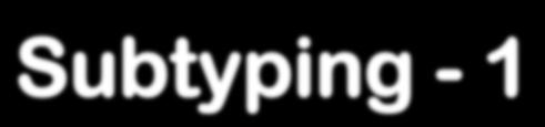 Subtyping - 1 In pratica nei linguaggi orientati agli oggetti possiamo assegnare ad una variabile che ha come tipo una superclasse un istanza di una qualsiasi delle sue sottoclassi Per esempio