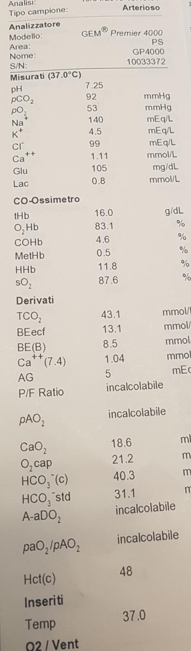 dopo 2  FiO2 40% vt