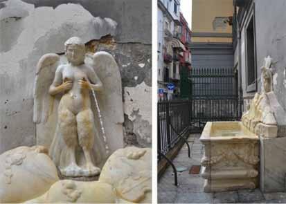 Un progetto da 3,5 milioni di euro Fontana Spinacorona La fontana Spinacorona è posta sulla parete della Chiesa di Santa Caterina di Spinacorona, in via Giuseppina Guacci Nobile (corso Umberto I).