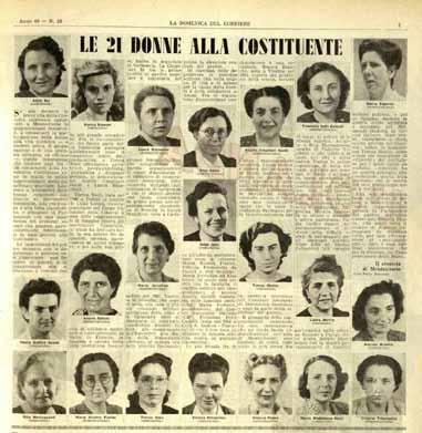Pari Opportunità: un lungo e faticoso cammino La personalità giuridica delle donne compie 68 anni di Patrizia Manzoni Save the date 1946.