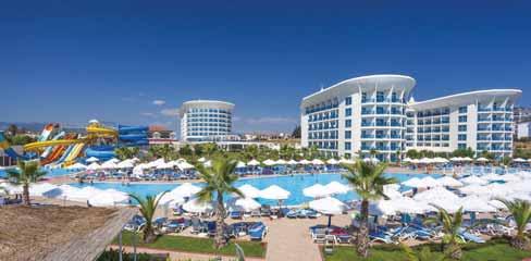 turska Side hotel sea world resort & spa 5* Nezaboravno ljetovanje family hotel Položaj: na pješčanoj plaži, od središta Manavgata udaljen je 10 km (mogućnost prijevoza s dolmušima), od grada Side