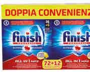 sconti fino al % DETERSIVO PER LAVASTOVIGLIE FINISH ALL IN ONE