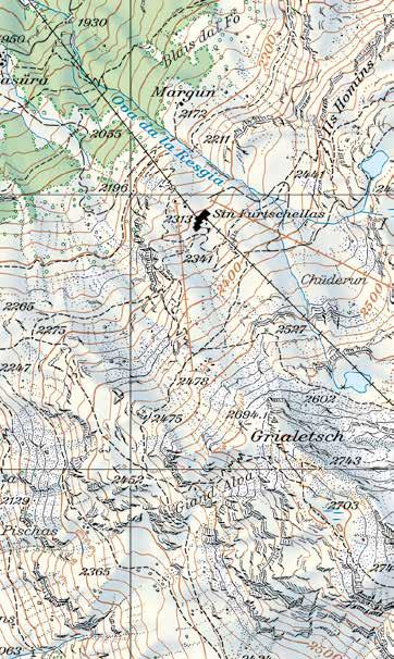 CARTA ESCURSIONISTICA 6 STN. FURTSCHELLAS 1 SENTIERO VIA DELL ACQUA GRADO DI DIFFICOLTÀ Medio-difficile DISLIVELLO 333 m TEMPO DI MARCIA 2.