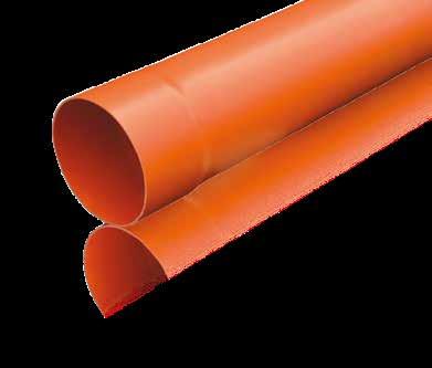 Red Tubo in PVC rigido spessorato, bicchiere ad incollaggio, colore arancio Applicazione: scarichi civili ed industriali a bassa temperatura RED offre il miglior rapporto tra funzionalità e costi,
